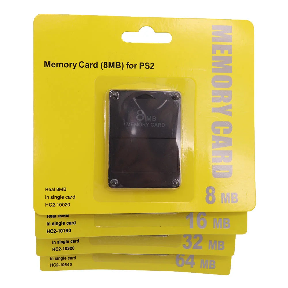 For PS2 8MB/64MB/128MB/256MB Memory Card Memory Expansion Cards Suitable for Sony PS1 PS2 Black Memory Card Wholesale