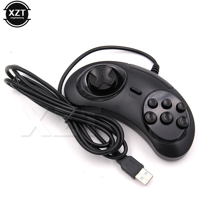 USB Wired Gamepad Game Controller for SEGA Genesis/MD2 Y1301 6 Buttons Classic USB Joystick for MAC Mega Drive Game Pad PC NEW
