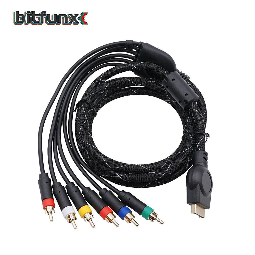 Bitfunx PS2/PS3 Component cable 1.8m Premium High Resolution game cable accessories for Sony PlayStation 2/3