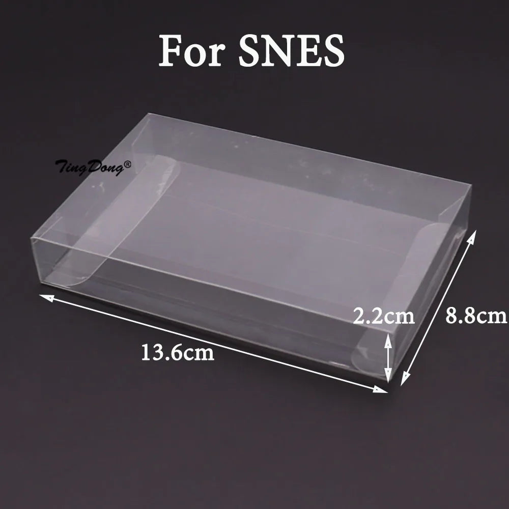 Clear Transparent Game Cartridge Box Case CIB Games Plastic PET Protector for N64 NES SNES for GB GBA GBC NGPC Switch For PS5