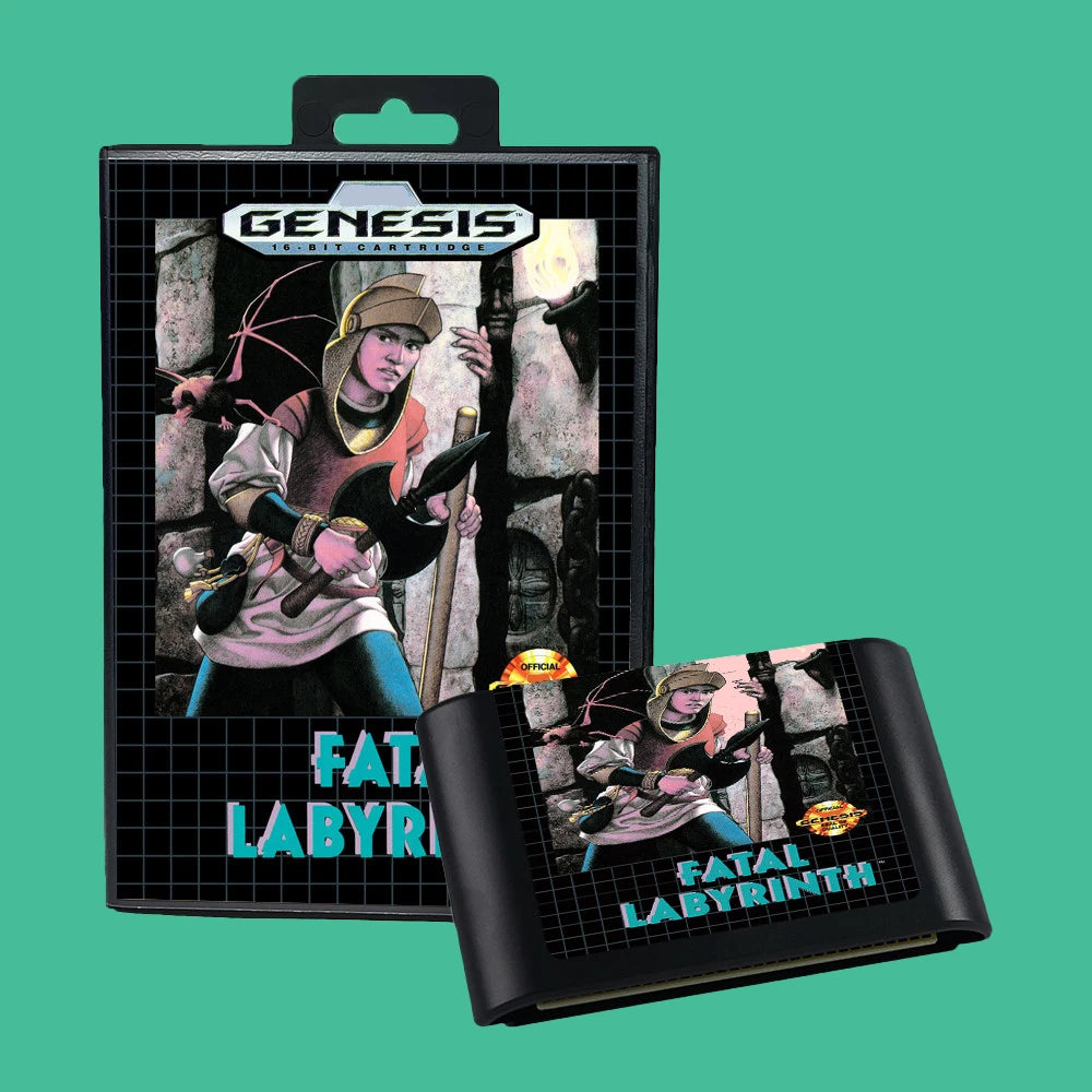 Fatal Labyrinth USA Game for SEGA Mega Drive Genesis 16 bit Consoles Game Cartridge Box Manual