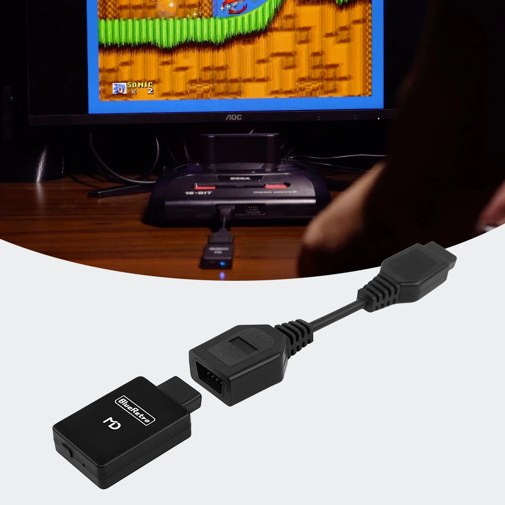 RetroScaler Blueretro Wireless Controller Adapter For MD1 MD2 Mega Drive Sega Genesis Game Console