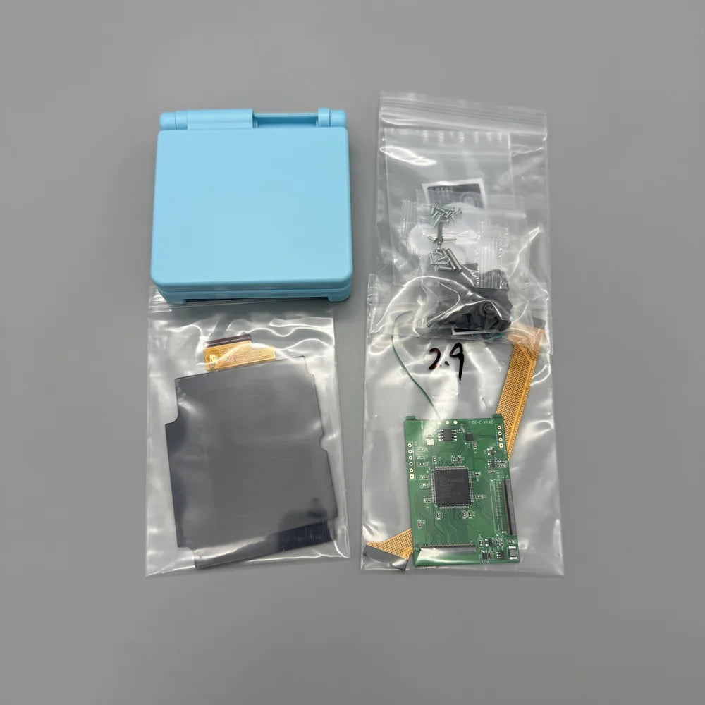 2.9 "GBASP IPS LCD high brightness LCD and shell kit for Gameboy advance SP