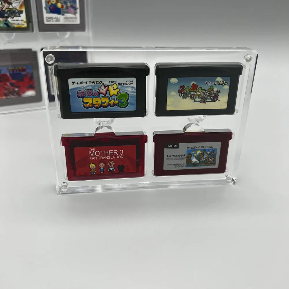 High transparency Acrylic Magnetic suction cover Games Storage Box Hard Shell cartridge Case for GameBoy ADVANCE GBA