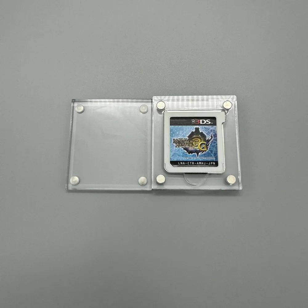 One slot High transparency Acrylic Magnetic suction cover Games Storage Box Hard Shell cartridge Case for Nintendo 3DS DS