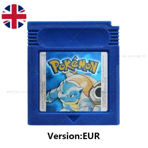 GBC Pokemon Cartridge Bundle Red/Blue/Crystal/Gold/Silver/Yellow/Green with Multi-Language