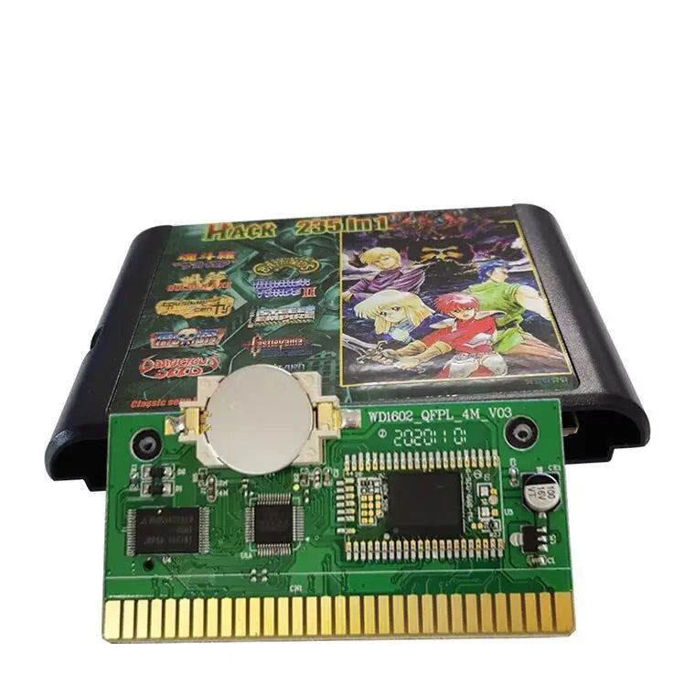THE Ultimate version 235 in 1 Hack Sega Genesis Mega Drive Game Cartridge for 2G bit game cartridge