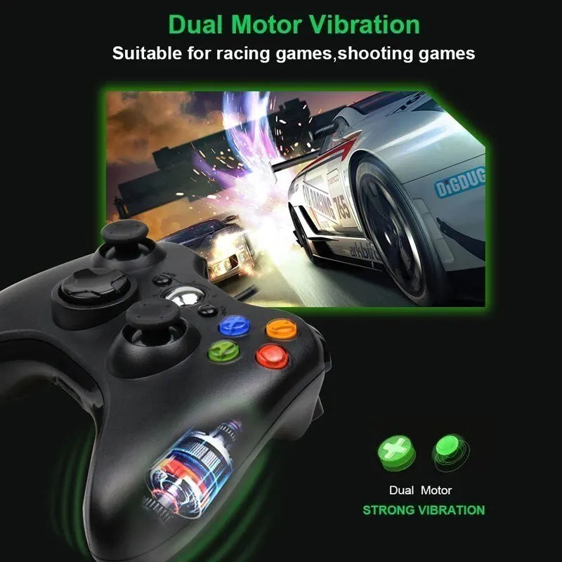 USB Wired Gamepad for Xbox 360 Windows 10/8.1/8/7 Game Handle Double Shock Games Controller Video Game Console Joystick
