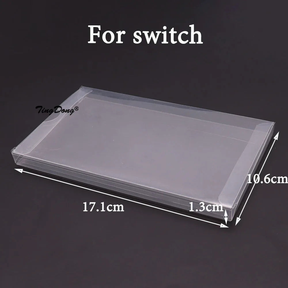 Clear Transparent Game Cartridge Box Case CIB Games Plastic PET Protector for N64 NES SNES for GB GBA GBC NGPC Switch For PS5