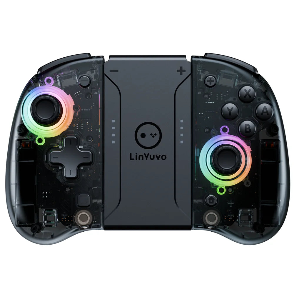 LinYuvo KS37B Meteor Light Joycons Wireless Controller for Switch/OLED with Programmable/Motion Control/Dual Vibration/Turbo
