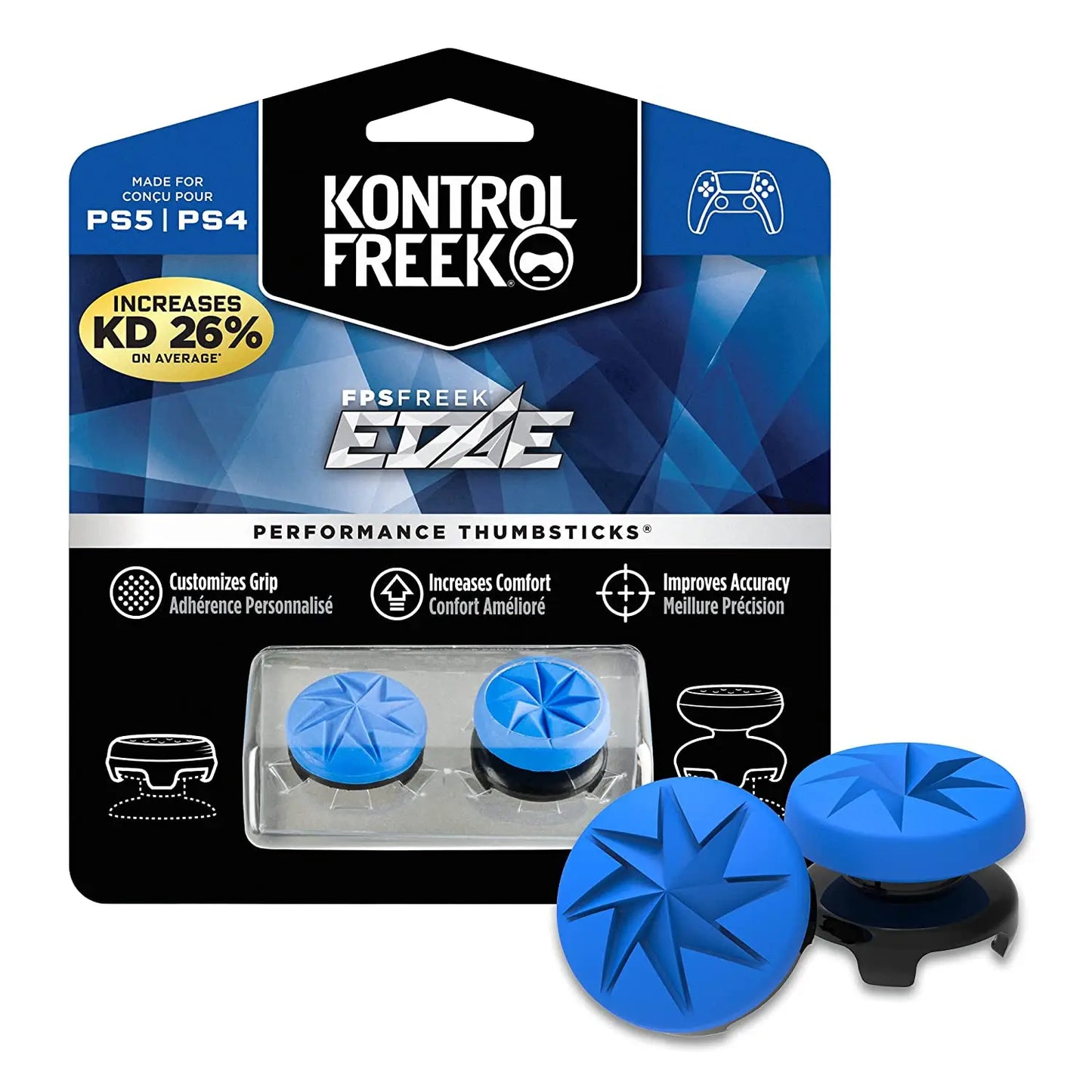 KontrolFreek FPS Freek Galaxy for PS4 High-Rise Analog Stick PS5 Controller | Performance Thumbsticks Game Joystick Silicone Cap
