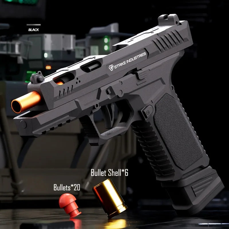SIG17 Pistol Gun Soft Bullet Gun With Blowback, Single Shot And Shell Ejcetion Capability, Blaster, Outdoor Sports Shooting Game