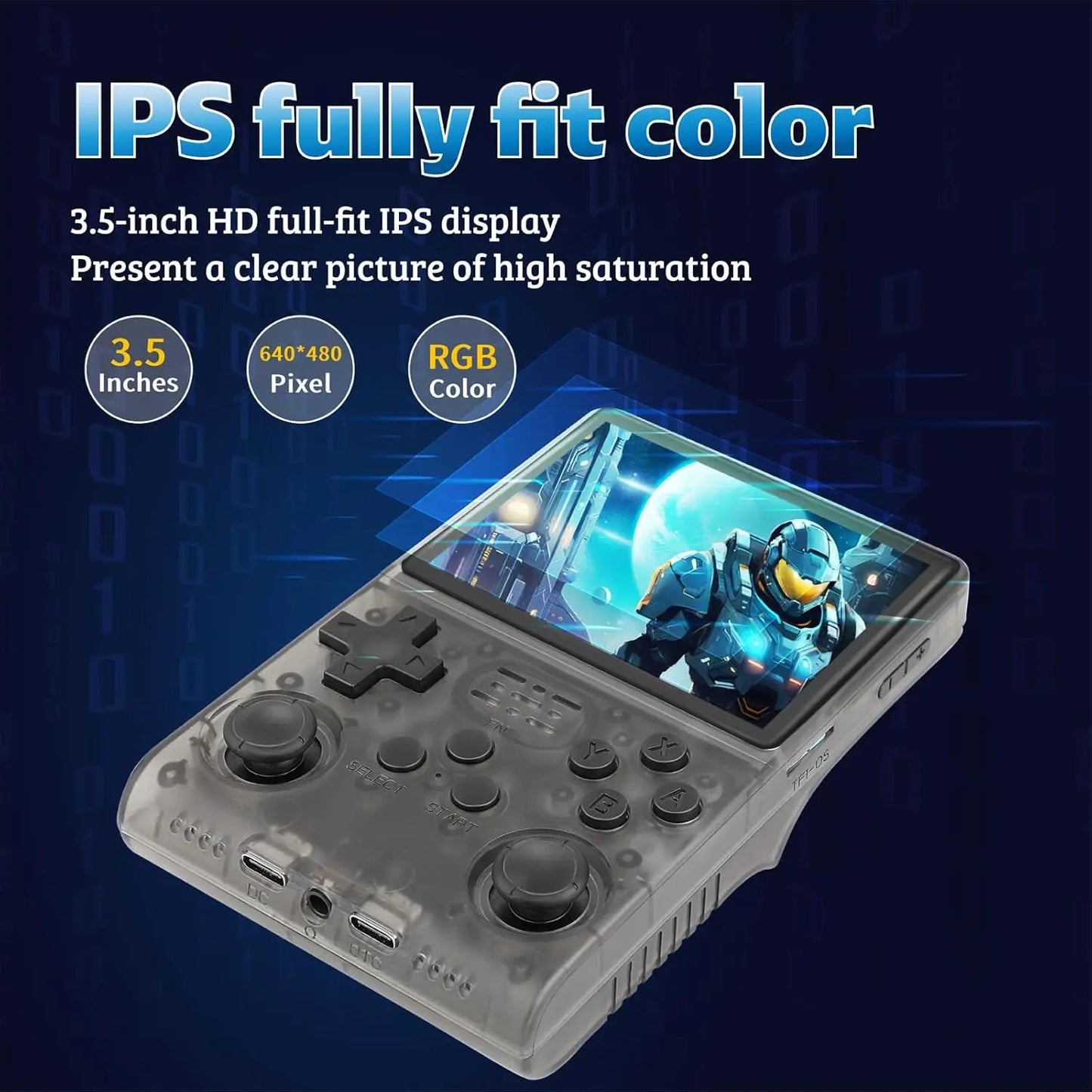 R40S Pro 30000 Games Retro Handheld Game Console 3.5 Inch IPS Screen Portable Pocket Video Player 256GB Games Kid Gift