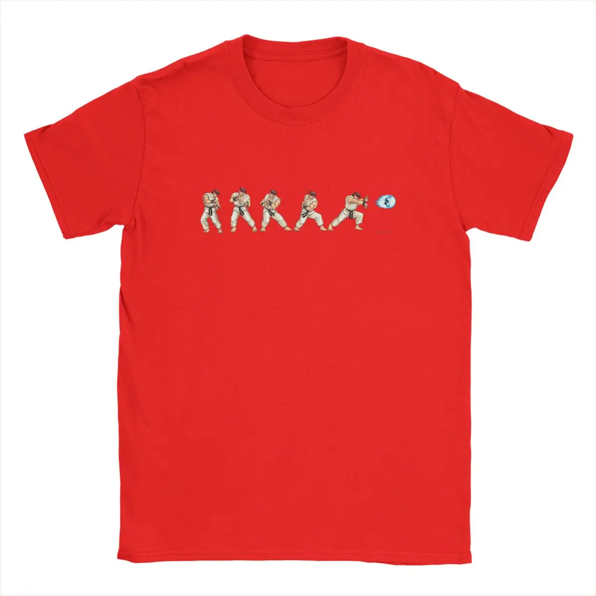 Street Fighting T Shirt Fighters II RYU HADOKEN Men Game Funny Harajuku Tees Short Sleeve Crew Neck T-Shirt Pure Cotton Present