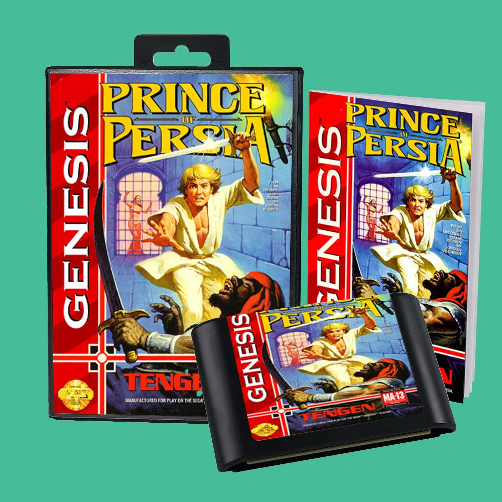 Prince Of Persia USA Game for SEGA Mega Drive Genesis 16 bit Consoles Game Cartridge Box Manual