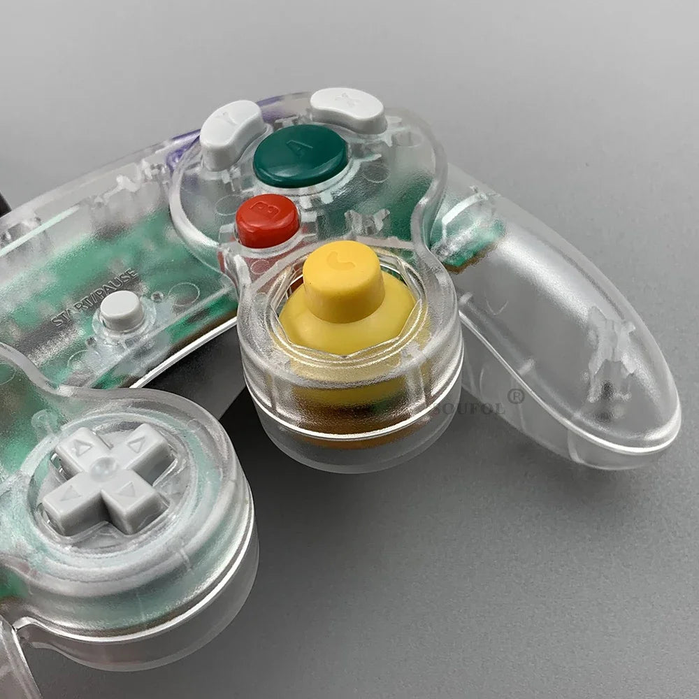 New Replacement Transparent Game Controller Joystick Gamepad Wired For NGC GameCube Video Game Console