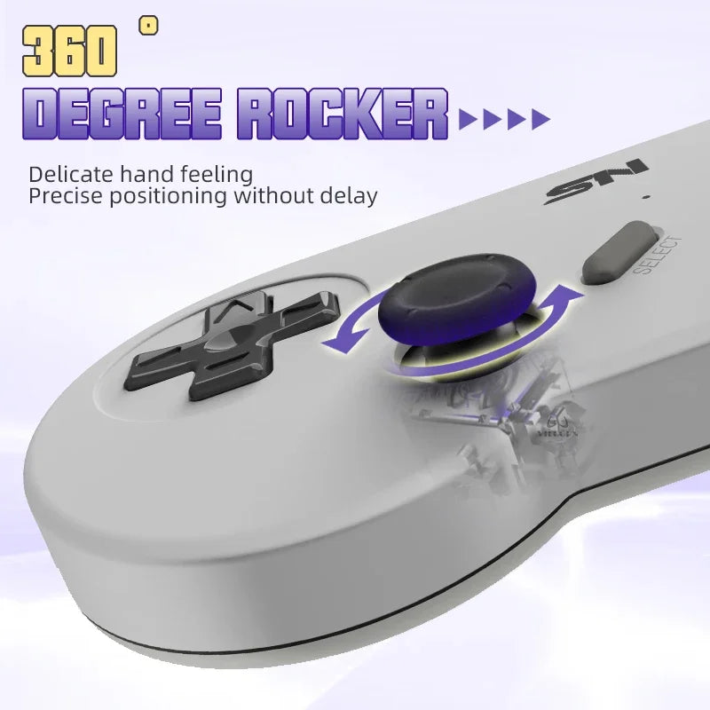 16bit Retro Game Console HDMI-Compatible 4K TV Super Game Console For For SNES NES Mame 5000 Games Dual Wireless Gamepad
