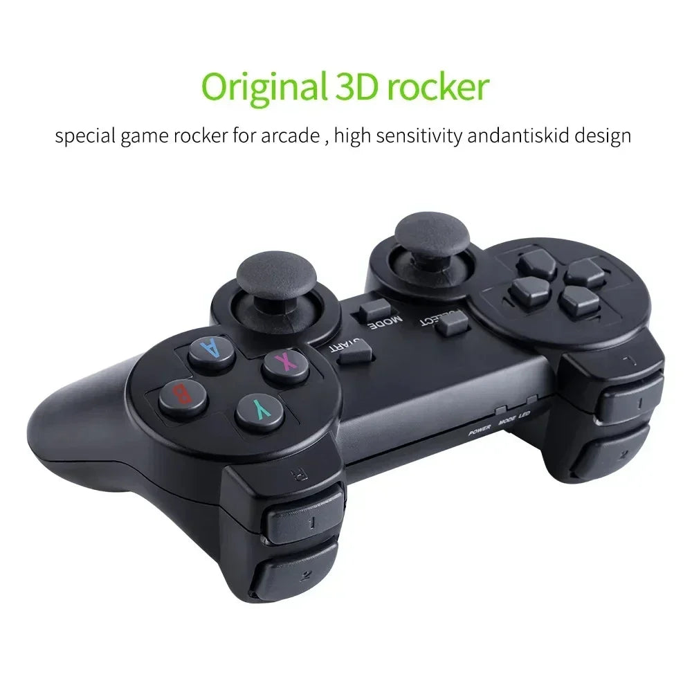 Retro Game Console with Dual Wireless Controllers 20000 Preloaded Games 64GB 4K HDMI Support for TV PC PS1 GBA Emulators