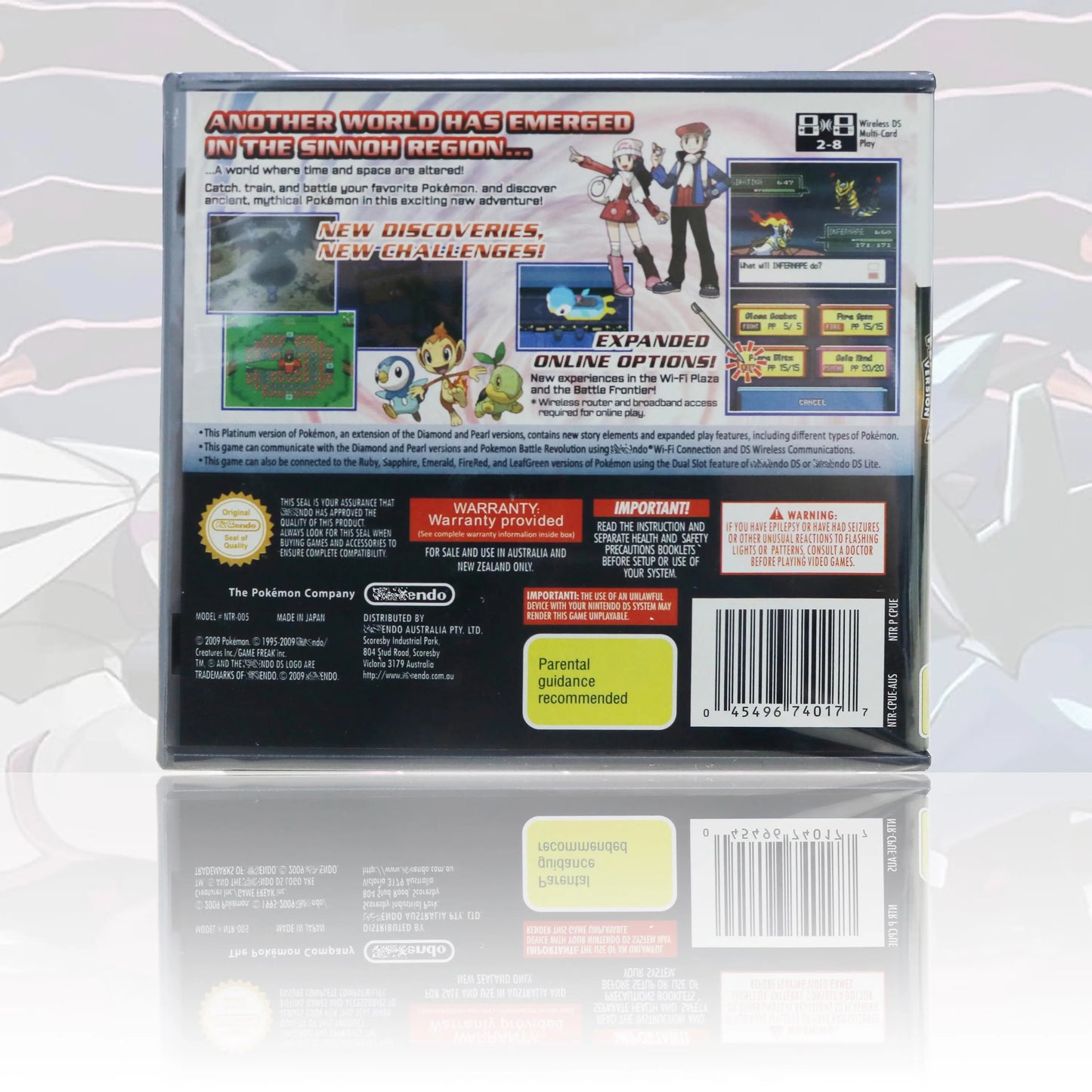 AUS Version Pokémon Platinum Version New Sealed Package DS Video Game Card Seal With Box and Manuals For DS 2DS 3DS Console