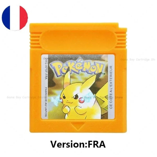GBC Pokemon Cartridge Bundle Red/Blue/Crystal/Gold/Silver/Yellow/Green with Multi-Language