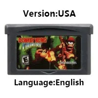 GBA 32 Bit Video Game Cartridge Console Card mMario dDonkey Kong wWario Series Golf Tennis Party for GBA