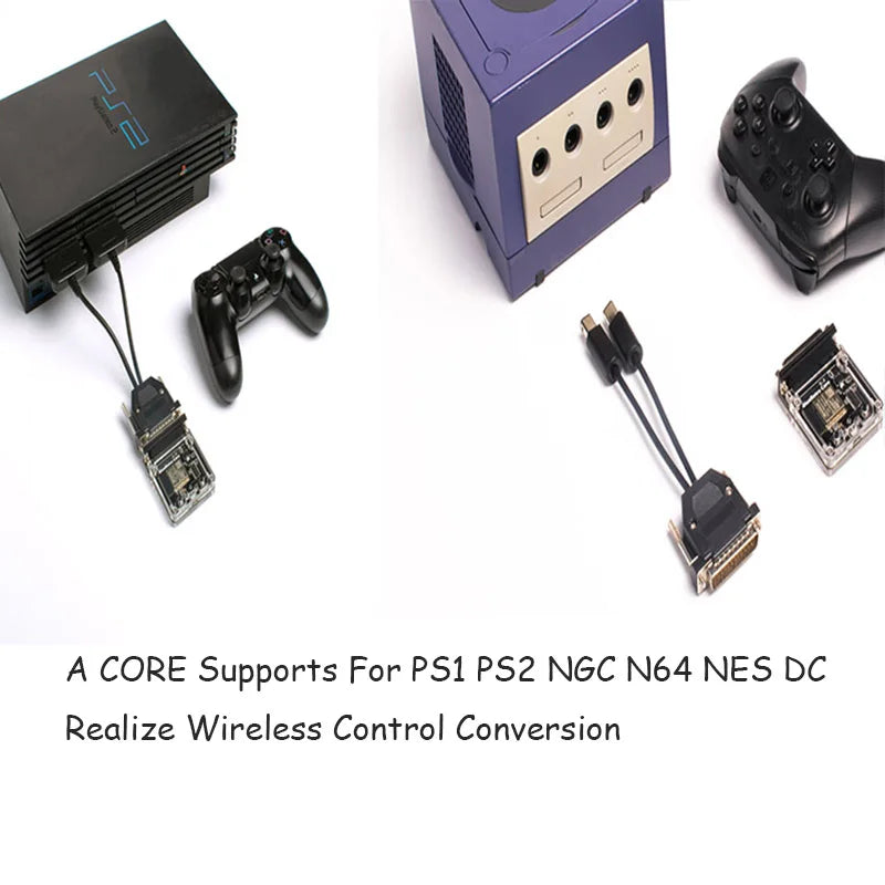BlueRetro Core Adapter Cable Wireless Game Controller Converter For Retro Console For PS1 PS2 NGC N64 NES SNES DC SS GEN