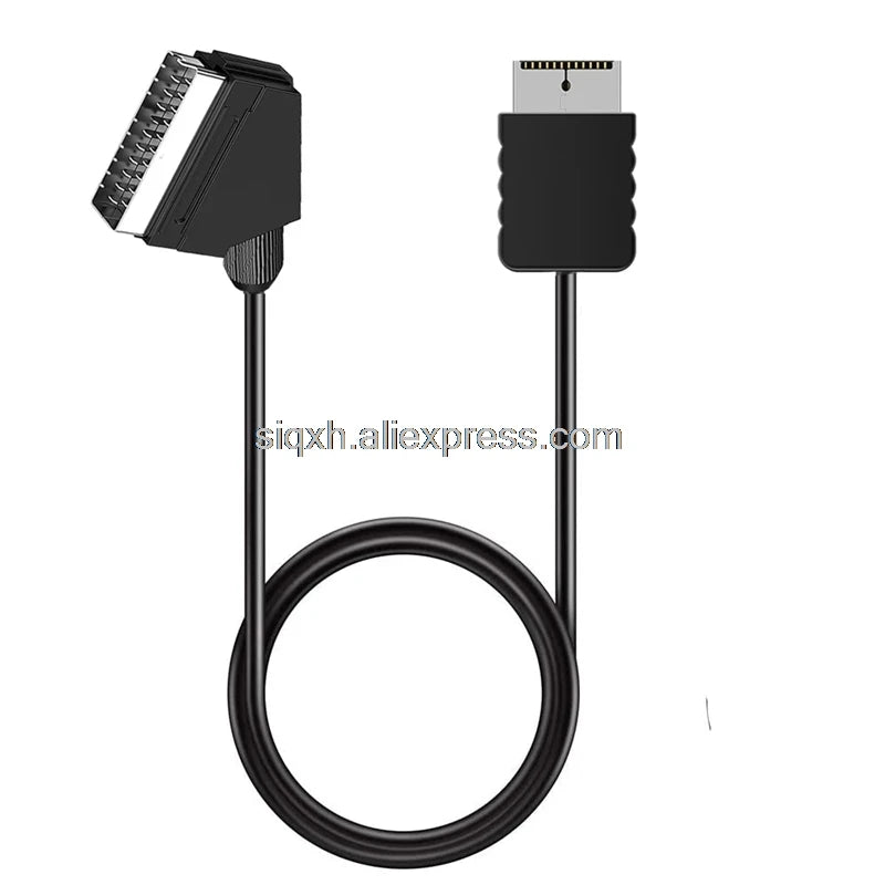 10Pcs/lot 1.8M 180cm RGB Scart Cable For Sony Playstation PS1 PS2 PS3 TV AV Lead Replacement Connection Game Cord Wire