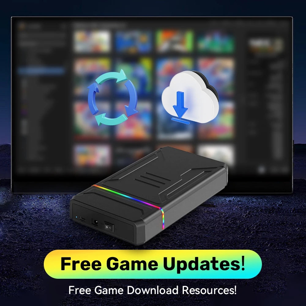 Launchbox 3T Portable Video Game Consoles With 10000+ Retro Games Emulator Console For N64/Xbox/PS3/PS2/GameCube/PS4/DS/PS1/PSP