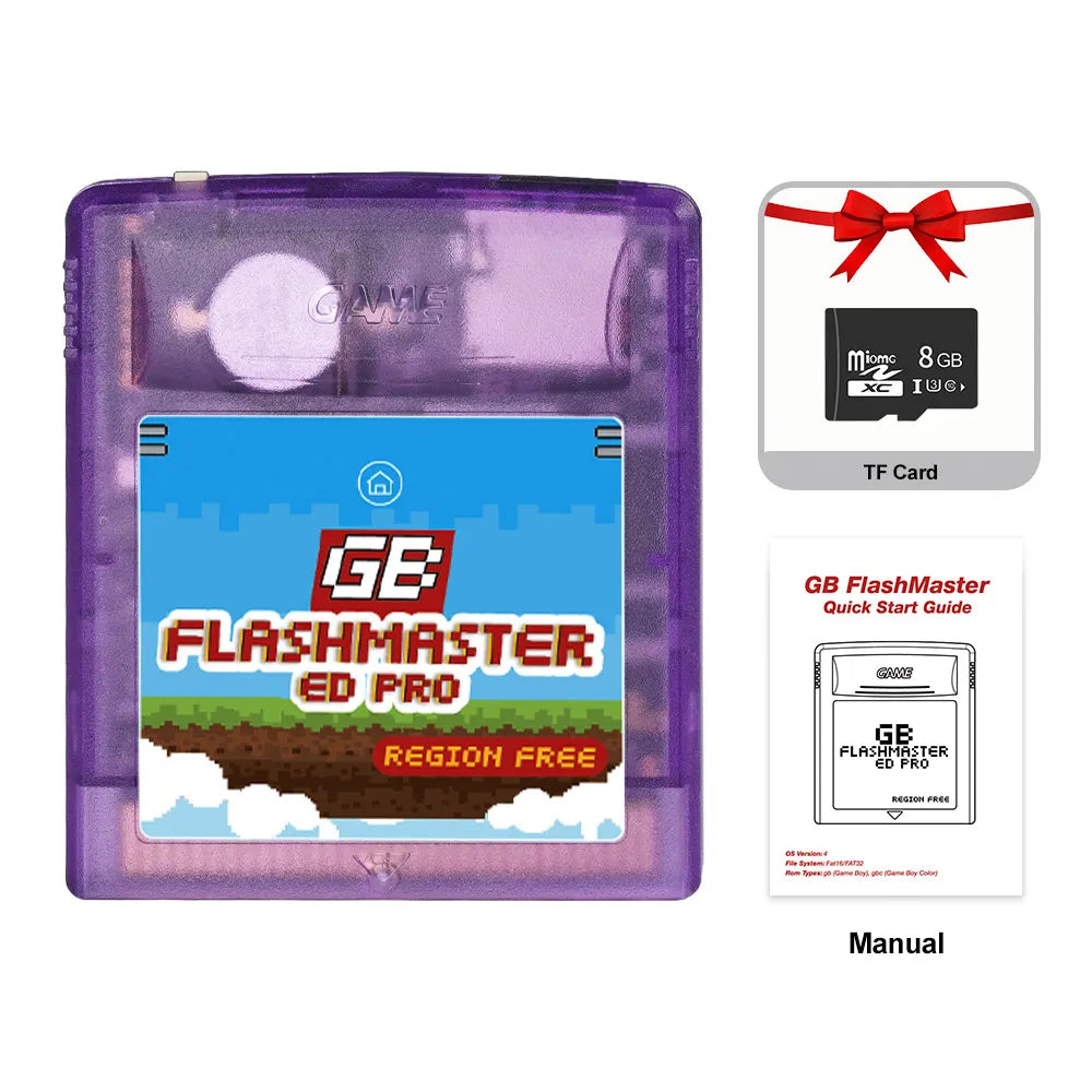 2500 in 1 OS V4 GB Pro Flashmaster Cartridge Game Card For Gameboy/Gameboy Color/GBA SP Game Consoles With 8GB TF Card