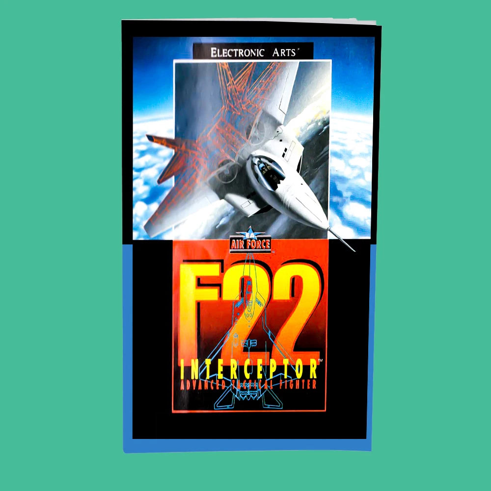 F22 Interceptor USA Game for SEGA Mega Drive Genesis 16 bit Consoles Game Cartridge Box Manual