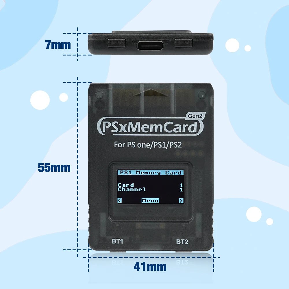BitFunx PSxMemCard Gen2 SD2PSX Memory Card For PS1/PS2 SD Card Reader Card Adapter For PS One Game Console Save Data Game Card