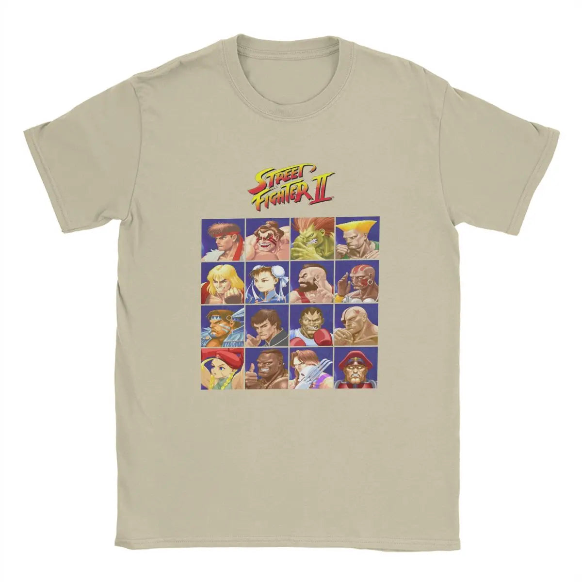 Men's T Shirt Street Fighting Fighters II Select Character Game Funny Cotton Clothe Short Sleeve Crew Neck Tee Plus Size T-Shirt