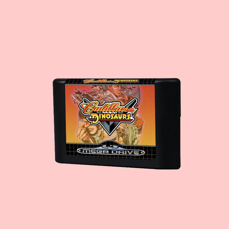 Cadillacs and Dinosaurs EUR Version Game Card Box Manual For 16 bit Sega MD MegaDrive Genesis Consoles