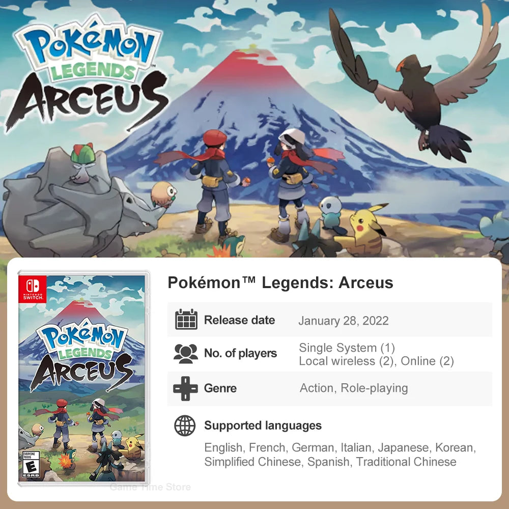 Pokémon Nintendo Switch Game Pokemon Pearl Diamond Sword Shield Pokémon Arceus Scarlet Violet Pikachu Lets Go Physical Game Card