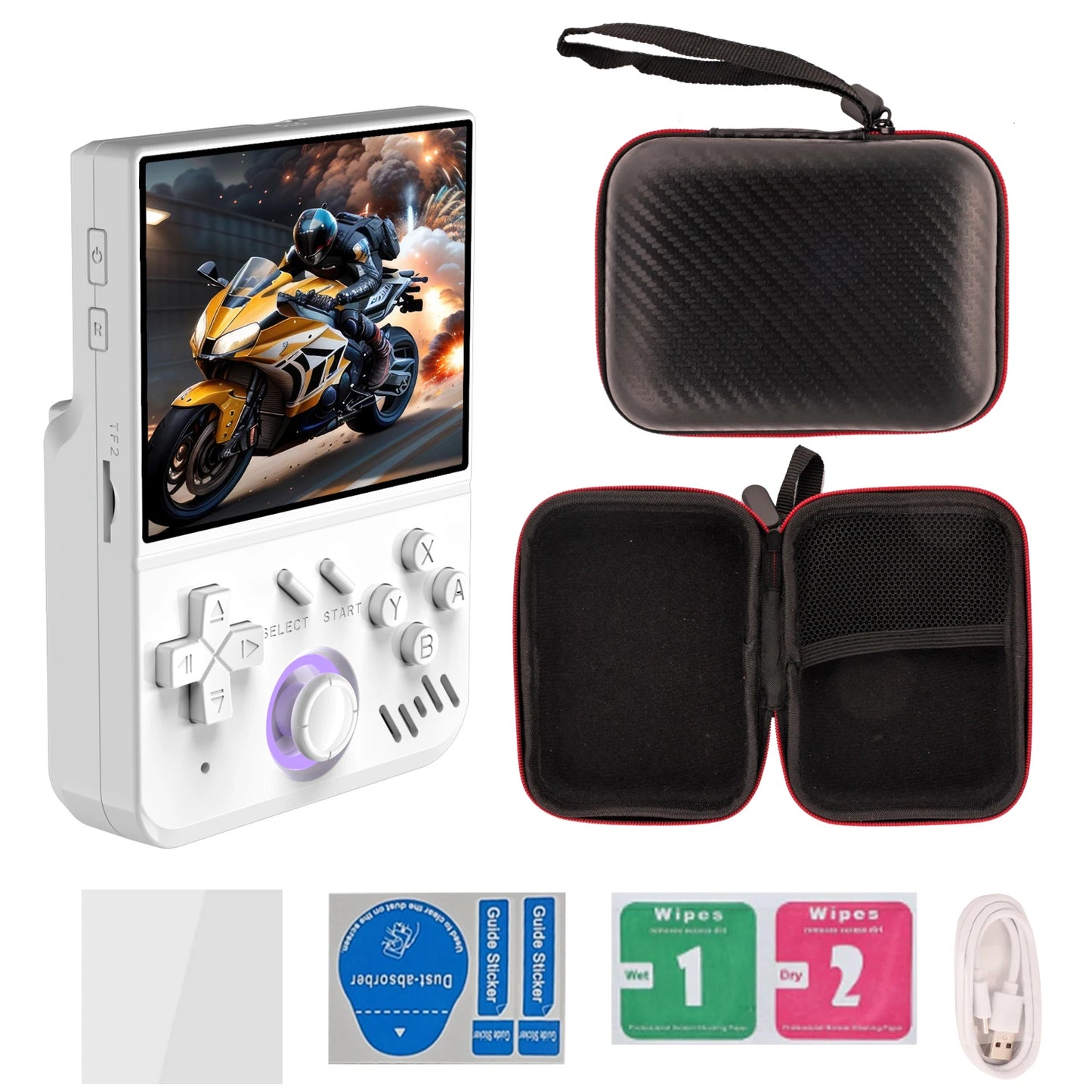 128GB My mini Retro Handheld Game Console 3.5-inch IPS Screen Linux System with 22000+Games for PS3/PS2/PS1/PSP/N64 for Gifts