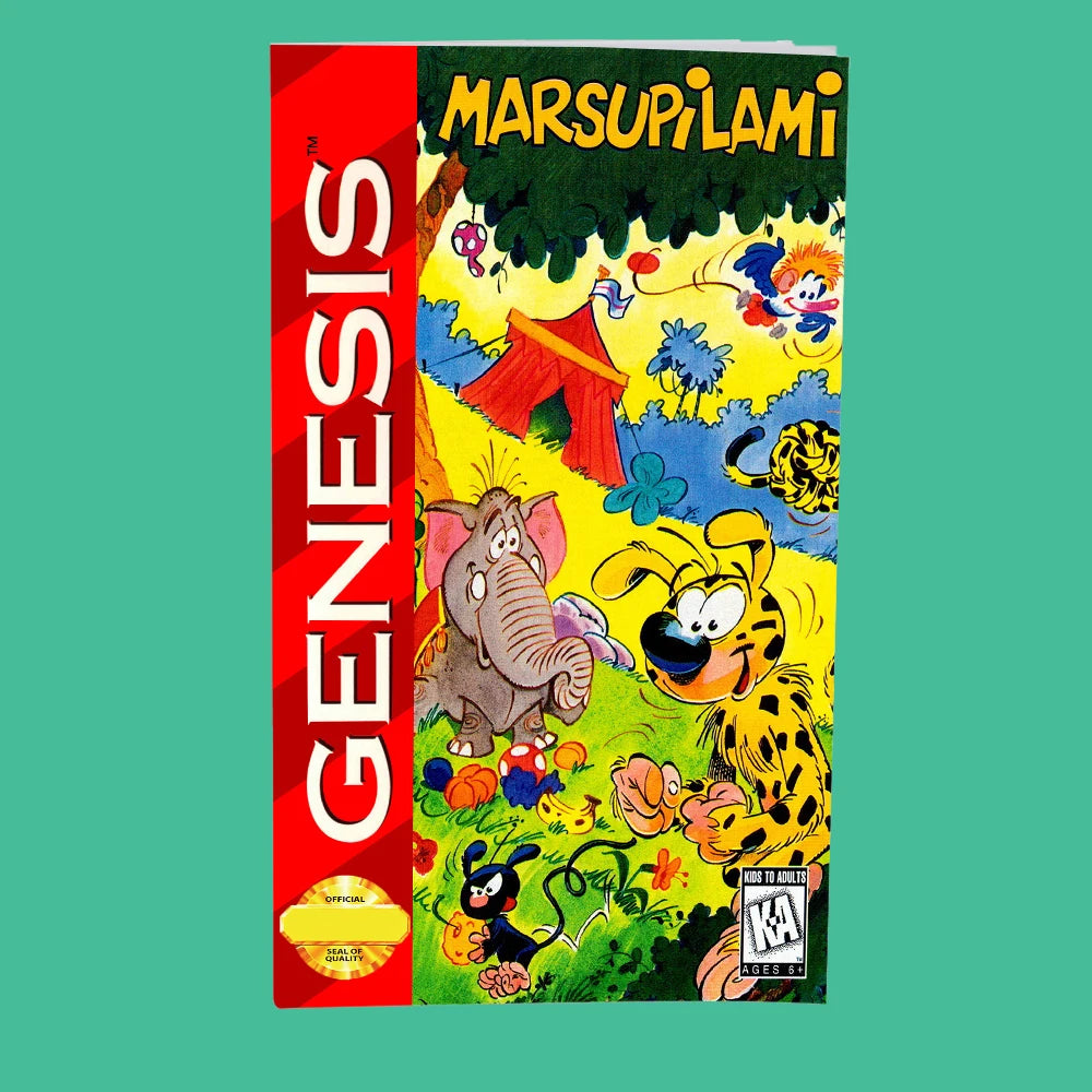 Marsupilami USA Manual for SEGA Mega Drive Genesis 16 bit Consoles Game Cartridge Manual