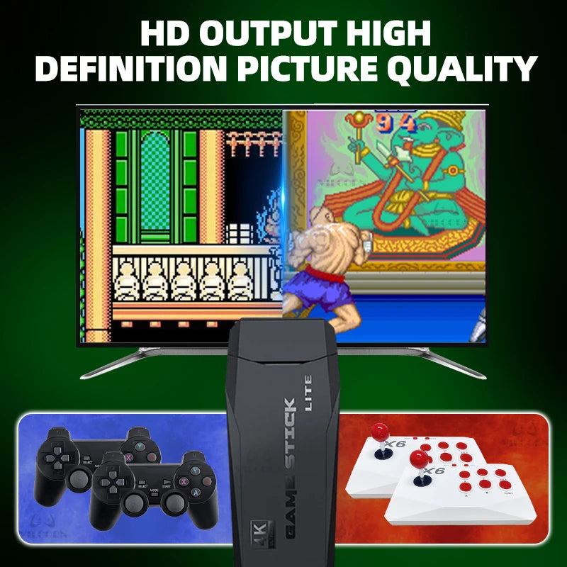 M15 Video Game Console 4K Game Stick Built-in 41000 Retro Games For PS1 NES Mame SNES SEGA Everdrive 15+Emulator Save/Search/Add