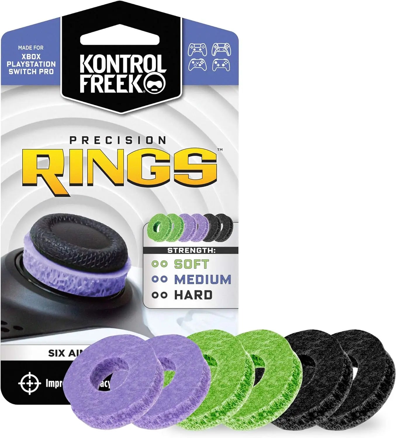 KontrolFreek FPS Freek Galaxy for PS4 High-Rise Analog Stick PS5 Controller | Performance Thumbsticks Game Joystick Silicone Cap