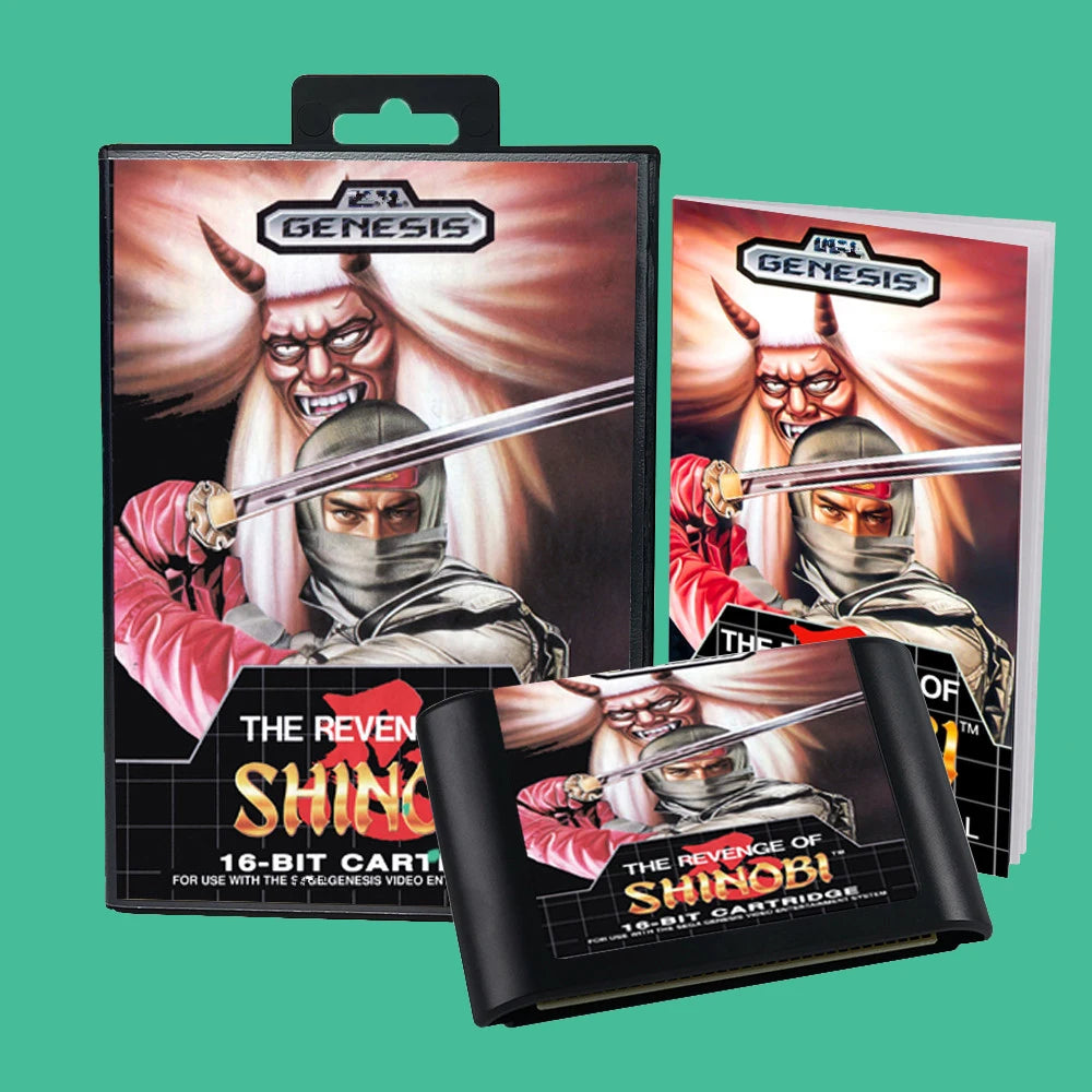 The Revenge Of Shinobi USA Game for SEGA Mega Drive Genesis 16 bit Consoles Game Cartridge Box Manual
