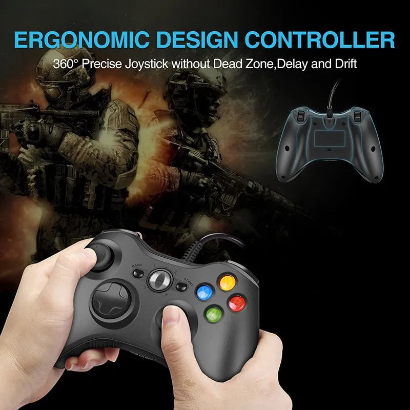 USB Wired Gamepad For Xbox360 Console Controller For Win 7/8/10 PC Joystick Controle Mando Game Joypad For Xbox 360 Accessories