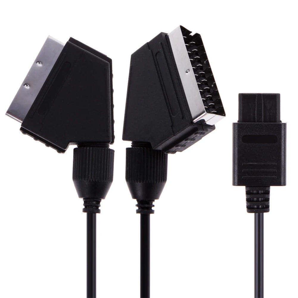 1.8m RGB Video AV A/V TV Scart Cable For Nintendo NES N64 SNES Stereo Audio Video Cord Wire for NGC NTSC Gamecube Game Console