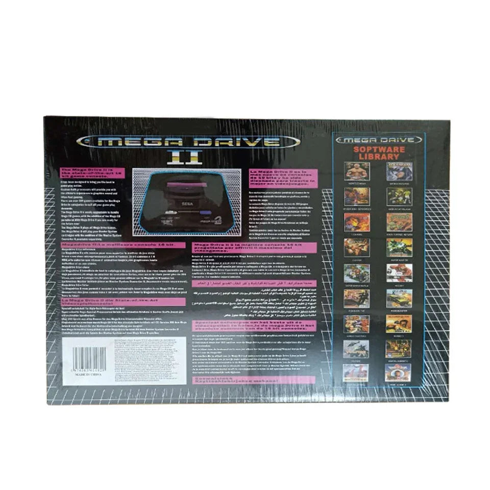 Retro Game Console Mega Drive 2 MD Home Entertainment Party Games 16-Bit Card Insertion with AV Interface Compatible with CRT
