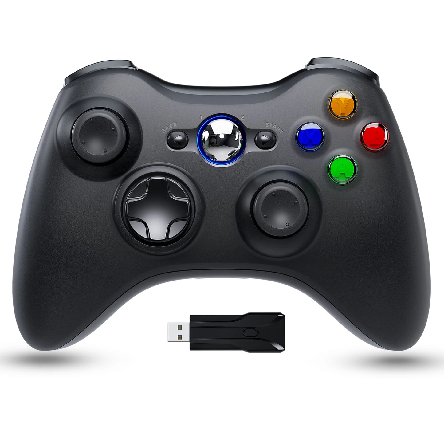 Gamepad for Xbox 360/PC 2.4G Wireless Controller W/Dual Vibration Hall Effect 6-Axis Gyro Joystick Game Remote Control Handle