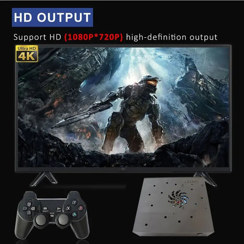 LZAKMR Game Console X8 Play Retro I3-3110M 1T Batocera+Windows 70000+Games For Wii PS2 N64 PSP GameCube Xbox MAX Four Player