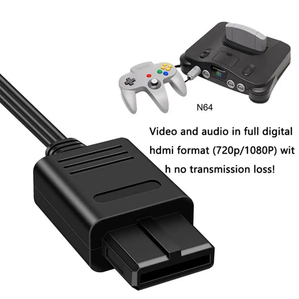 HD N64 To HDMI Converter Game Adapter HD Link Cable For N64/GameCube/SNES Plug and Play 1080P 64 To HDMI Converter