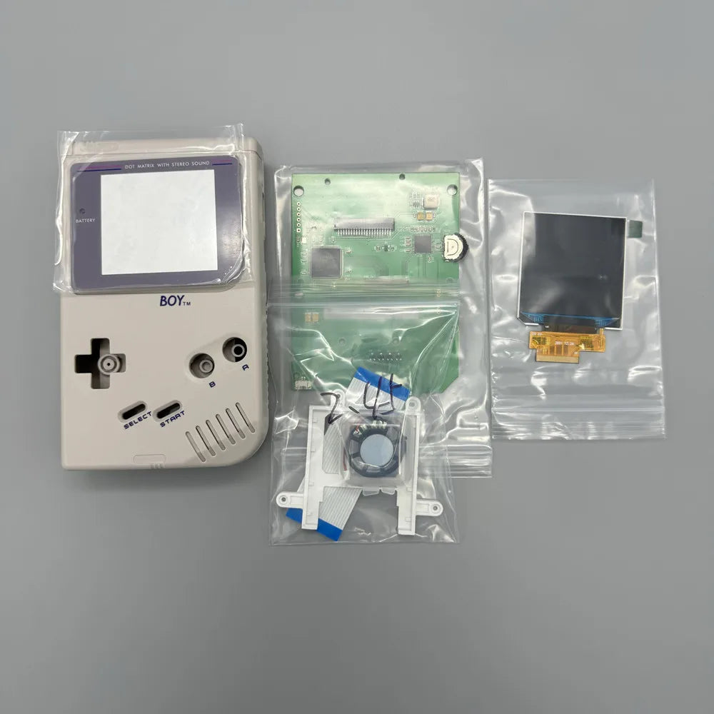 2.45-inch original size high brightness LCD screen and shell for Gameboy GB DMG LCD.Simple installation.No need to cut the shell