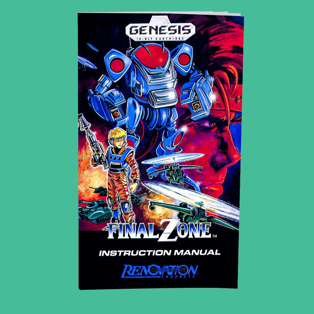 Final zone USA Game for SEGA Mega Drive Genesis 16 bit Consoles Game Cartridge Box Manual