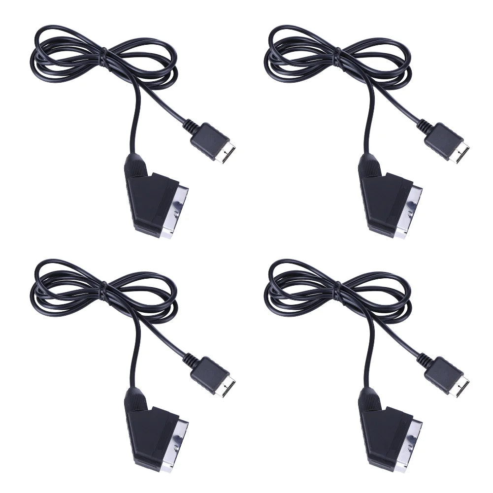 1.8m TV AV Connection Game Cord for PS1 PS2 PS3 Video Game Game Console Cable Line for Sony playstation Console RGB SCART Cable