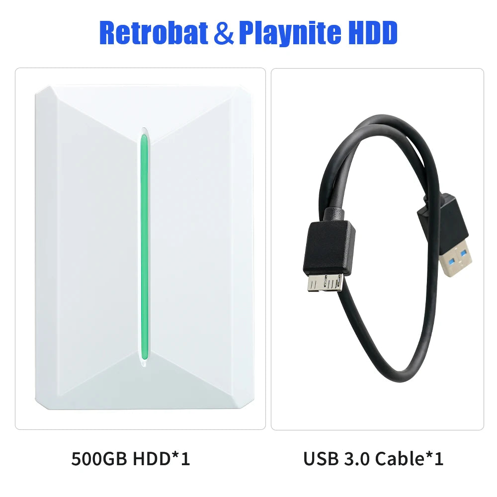 Retrobat&Playnite Gaming HDD Retro Game Console 38200+AAA&Retro Games for WIN PC/Laptop for PS3/PS2/WII/WIIU/PS1/N64/DC/MAME/PSP