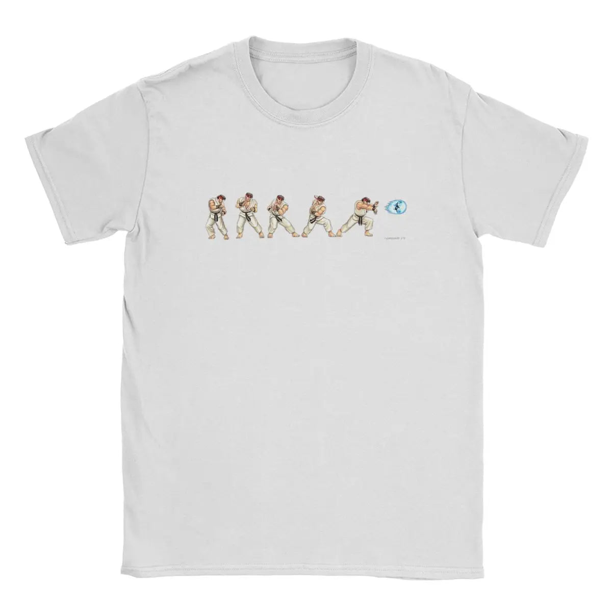 Street Fighting T Shirt Fighters II RYU HADOKEN Men Game Funny Harajuku Tees Short Sleeve Crew Neck T-Shirt Pure Cotton Present
